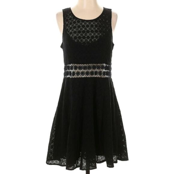 Free People Black Daisy Chain Small Mini Dress - Picture 2 of 3